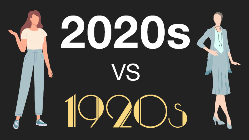 Office jobs infographic: compare the 2020s to the 1920s 
