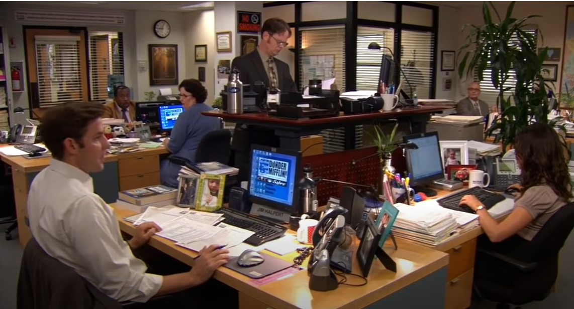 Scene from the US Office sitcom