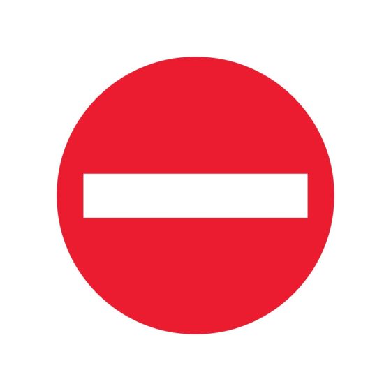 No Entry Sign Floor Stickers