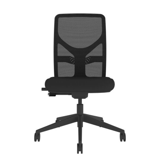 Responsiv RV100 Mesh Back Chair - black, front view, without armrests