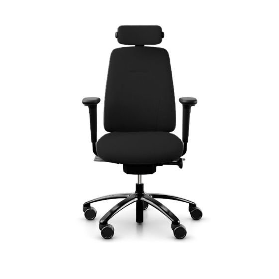 RH New Logic 200 Medium Back Ergonomic Office Chair - front view, with armrests & neckrest