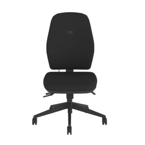 Positiv U600 Ind Task Chair (high back) - black, front view, without armrests