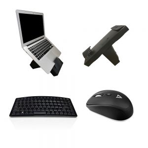 Work On-The-Go Wireless Kit: Box Office Mobile, Ark Keyboard & V7 MW100-1E Wireless Mouse