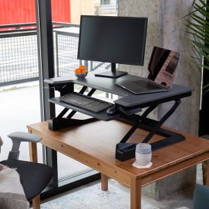 Ergotron WorkFit-T Sit-Stand Desktop Workstation - lifestyle shot