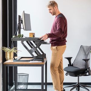 Ergotron WorkFit-TL Sit-Stand Desktop Workstation - lifestyle shot