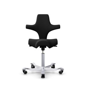 HÅG 8106 Capisco Ergonomic Office Chair - black, front view