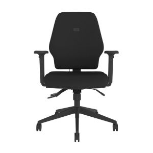 Positiv Me 100 Task Chair (medium back) - black - front view, with armrests