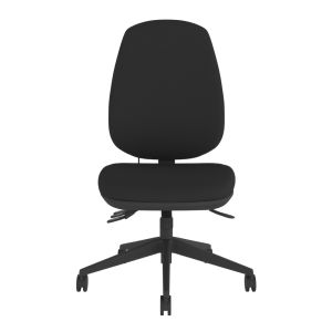 Positiv R600 Ind Task Chair (high back) - black, front view, without armrests