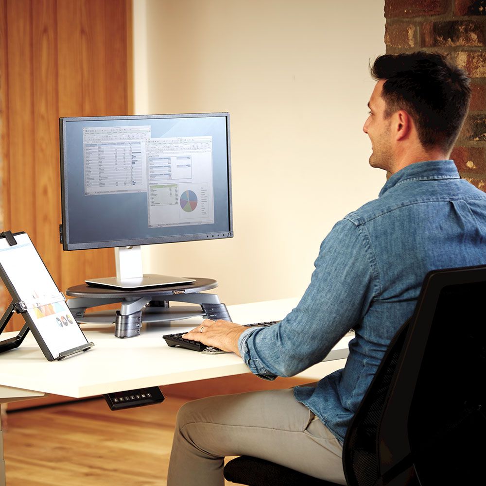 Rotative Monitor Rotating Monitor Riser from Posturite