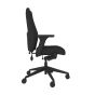 Positiv Plus (high back) Ergonomic Office Chair - black, side view, with armrests
