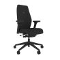 Positiv Plus (high back) Ergonomic Office Chair - black, front angle view, with armrests