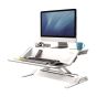 Lotus™ Sit-Stand Workstation - White - open side view