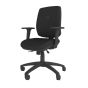 Positiv S600 Ind Task Chair - black, front angle view, with armrests