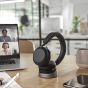 Jabra Evolve2 75 MS Stereo NC Binaural with Charging Stand (USB-C/Link 380) Headset - lifestyle shot