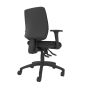 Positiv S600 Ind Task Chair - black, back angle view, with armrests