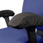 Betteron Chair Arm Pads - shown on a blue chair