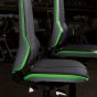 Bimos Neon Production Chair - lifestyle shot, showing green flex strip