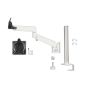 CBS Lima Monitor Arm - components of white version