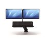 Lotus™ RT Sit-Stand Workstation (Dual, Black) - front up view