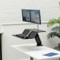 Lotus™ RT Sit-Stand Workstation (Dual, Black) - lifestyle view