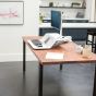Lotus™ RT Sit-Stand Workstation (Single, White) - lifestyle view