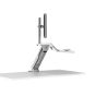 Lotus™ RT Sit-Stand Workstation (Single, White) - side up view