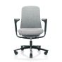 HAG SoFi 7210 Black Frame Medium Back Task Chair - Light Grey