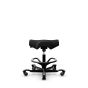 HÅG Capisco 8105 (Stool Only) Ergonomic Office Chair - black with black base and footring, front view