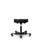 HÅG Capisco 8105 (Stool Only) Ergonomic Office Chair - black with black base, front view