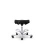 HÅG Capisco 8105 (Stool Only) Ergonomic Office Chair - black with silver base and footring, front view