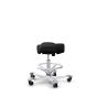 HÅG Capisco 8105 (Stool Only) Ergonomic Office Chair - black with silver base and footring, side view
