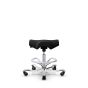 HÅG Capisco 8105 (Stool Only) Ergonomic Office Chair - black with polished base and footring, front view