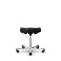 HÅG Capisco 8105 (Stool Only) Ergonomic Office Chair - black with polished base, front view