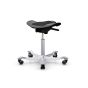 HÅG Capisco Puls 8001 Ergonomic Office Chair - black, silver base, back angle view