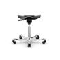 HÅG Capisco Puls 8001 Ergonomic Office Chair - black, polished base, front view