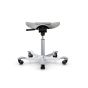HÅG Capisco Puls 8001 Ergonomic Office Chair - grey, silver base, front view