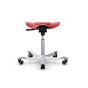HÅG Capisco Puls 8001 Ergonomic Office Chair - red, silver base, front view