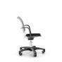 HÅG Conventio Wing 9822 - grey plastic, black fabric seat, side view with armrests