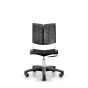 HÅG Conventio Wing 9822 - black plastic, black fabric seat, front view without armrests