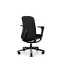 HÅG SoFi 7200 Black Frame Medium Back Task Chair - black, back angle view, with armrests