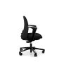 HÅG SoFi 7200 Black Frame Medium Back Task Chair - black, side view, with armrests