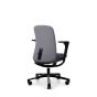 HÅG SoFi 7210 Black Frame Medium Back Task Chair - grey, back angle view, with armrests