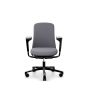 HÅG SoFi 7210 Black Frame Medium Back Task Chair - grey, front view, with armrests