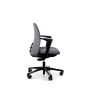 HÅG SoFi 7200 Black Frame Medium Back Task Chair - grey, side view, with armrests