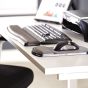 Height Adjustable Keyboard Wrist Support - lifestyle shot, alongside the mouse pad palm support