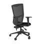 Homeworker Mesh Back Ergonomic Office Chair - back angle view, with armrests