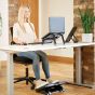 I-Spire Series™ Laptop Quick Lift Stand - Black - lifestyle shot, with laptop, mouse and keyboard