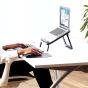I-Spire Series™ Laptop Quick Lift Stand - Black - lifestyle shot, with laptop, mouse and keyboard
