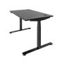 JOSHO Homeworker Electric Sit-Stand Desk - black desk and frame, front side view