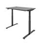 JOSHO Homeworker Electric Sit-Stand Desk - black desk and frame, front angle view